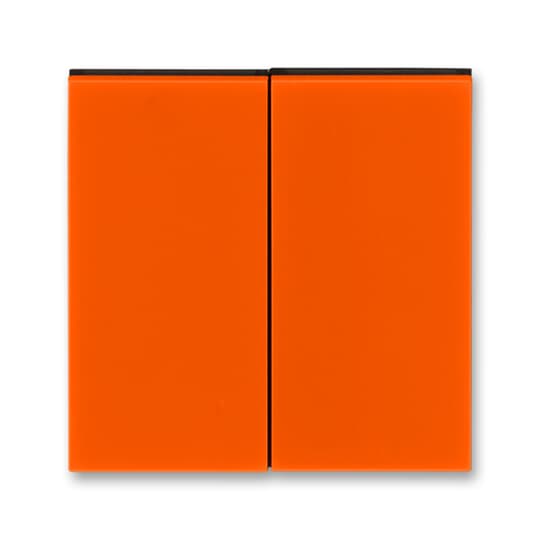 3559H-A00652 66 Kryt spínače kolébkového dělený, oranžová / kouřová černá